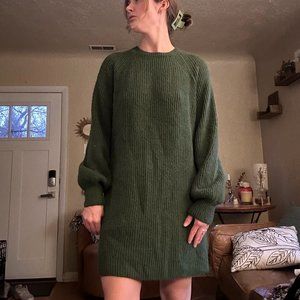 12TH TRIBE - green sweater dress
